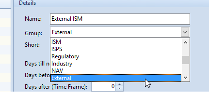 Assigning the Audit Type to a group