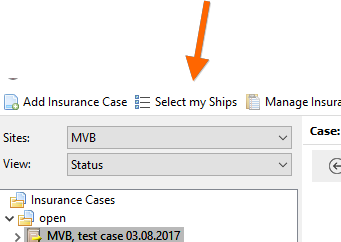 The Select my Ships button