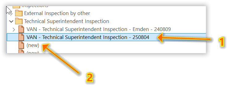 A planned report and a new one in the tree