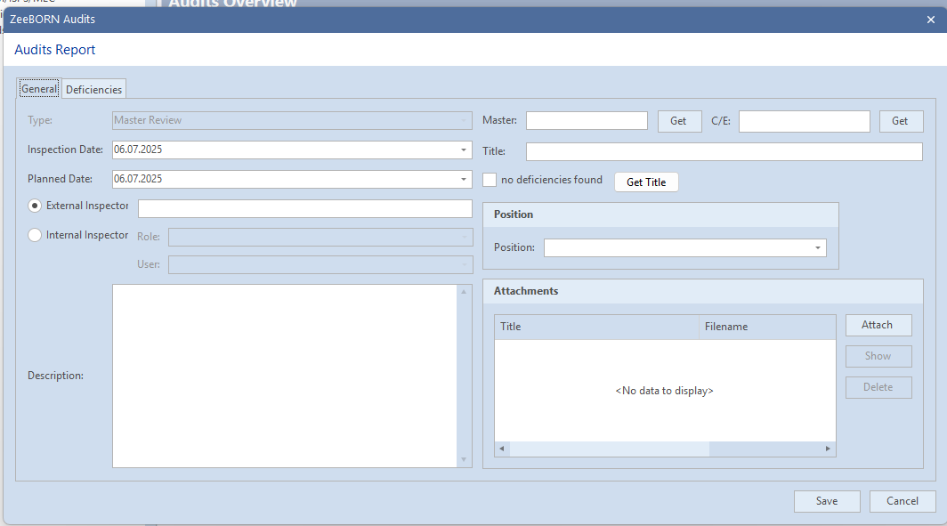 The Details tab of a report