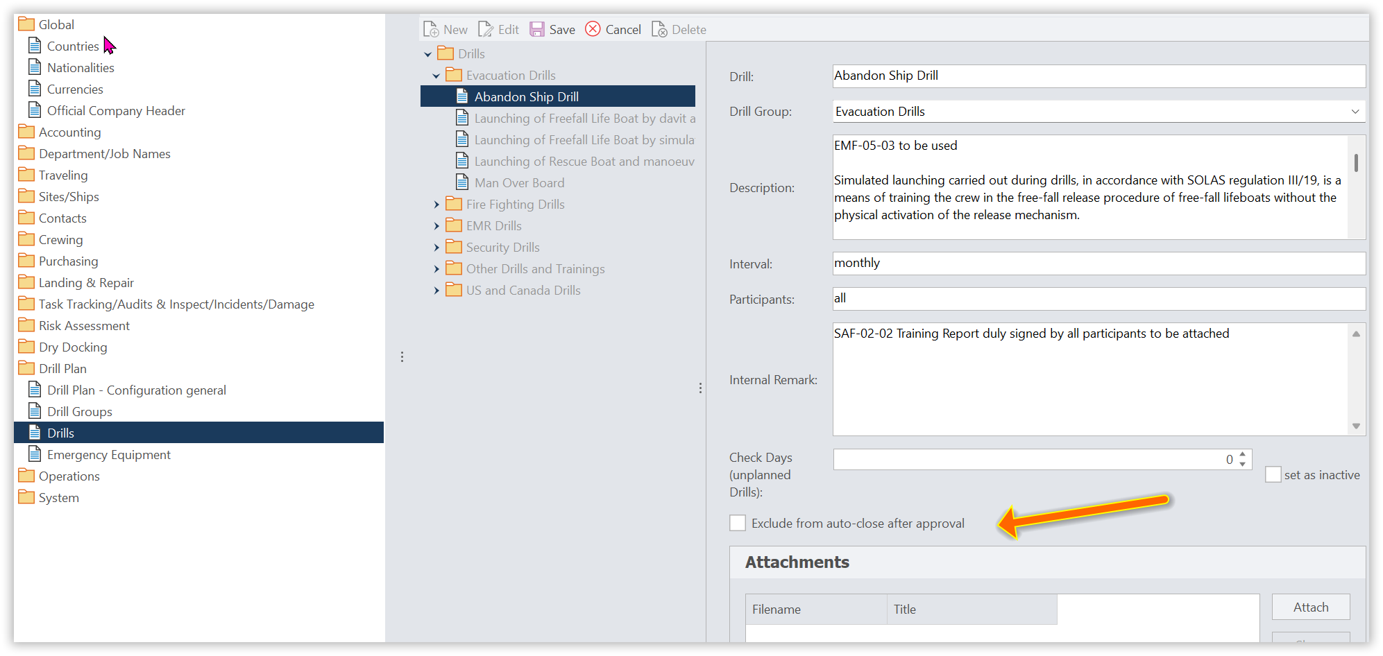 Exclude from auto-close checkbox