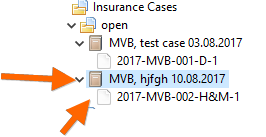A new case with its items