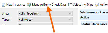 Setting the expiry check days