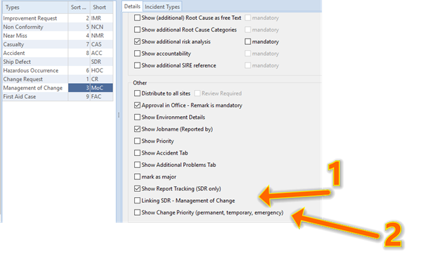 The setting that makes a report type available for SDRs