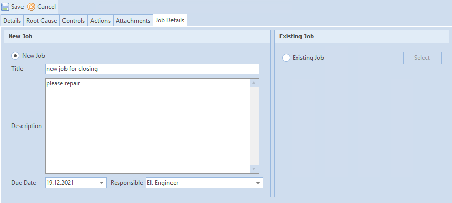 Creating a new job